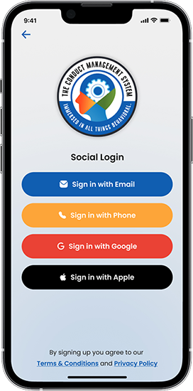 Social Login Screen